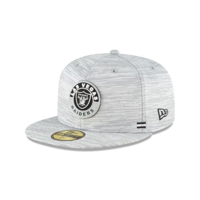Las Vegas Raiders Gorra | New Era Official NFL Fall Sideline 59fifty Fitted Cap Mexico - Grises